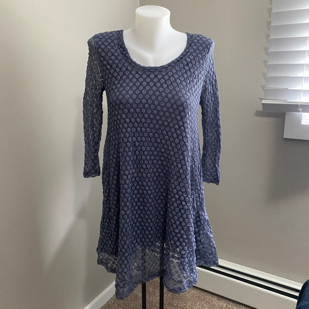 Anthropologie‎ Lilka Women's Lined Purple Lace Midi T-shirt Dress Size X-small